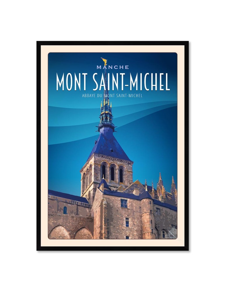 Mont-Saint-Michel - Clocher - Poster affiche – image encadrée