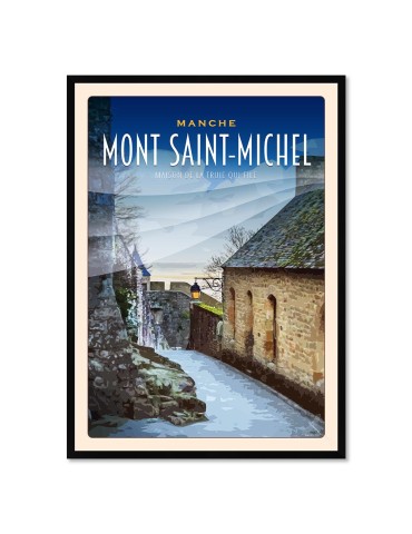 Mont-Saint-Michel - Maison de la Truie Qui File - Poster affiche – image encadrée