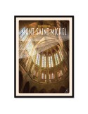 Mont-Saint-Michel - Voûte du choeur Eglise Abbatiale - Poster affiche – image encadrée