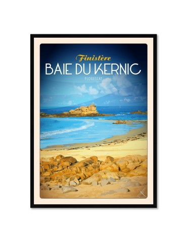 Plouescat - Baie du Kernic - Poster affiche – image encadrée