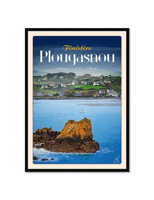 Plougasnou - Chemin de la Pointe de Primel - Poster affiche – image encadrée