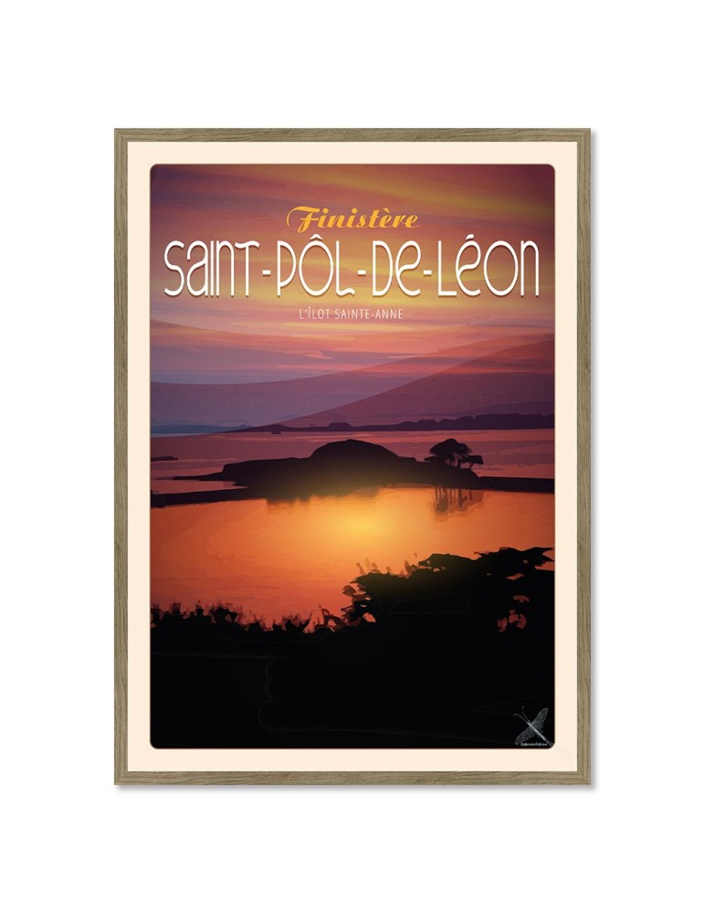 Saint-Pôl-De-Léon - Îlot Saint Anne - Poster affiche – image encadrée