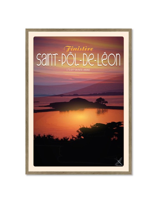 Saint-Pôl-De-Léon - Îlot Saint Anne - Poster affiche – image encadrée