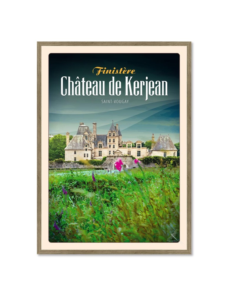Château de Kerjean - Les Jardins - Poster affiche – image encadrée