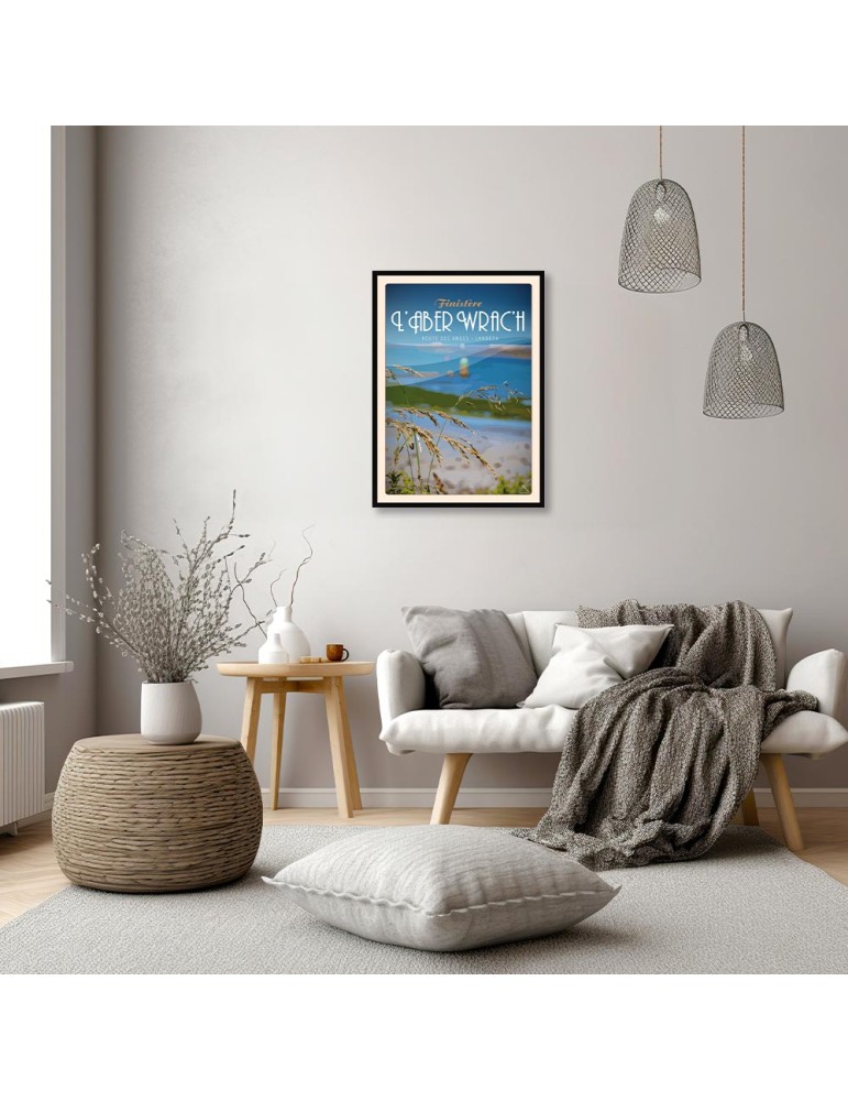 L'Aber Wrac'h Route des Anges  - Poster affiche – image encadrée