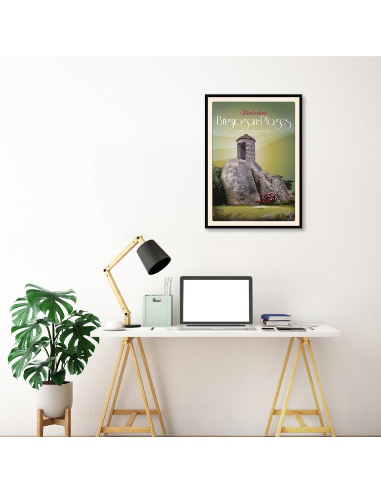 Brignogan-Plages Guérite de la Chapelle Pol - Poster affiche – image encadrée