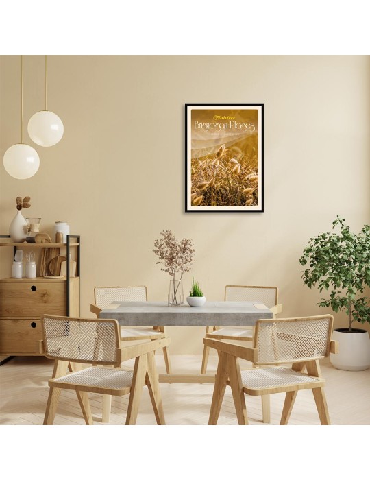 Brignogan-Plages Châtons au bord de mer - Poster affiche – image encadrée