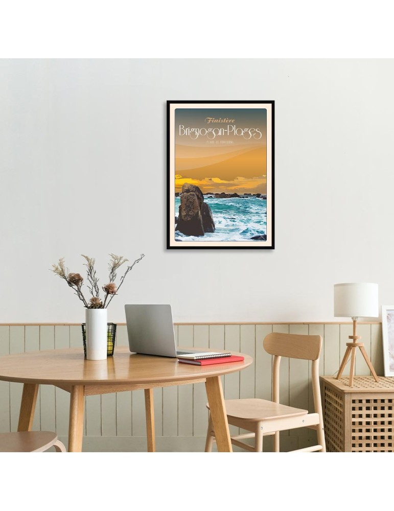 Brignogan-Plages Plage de Pontusval – Poster affiche – image encadrée