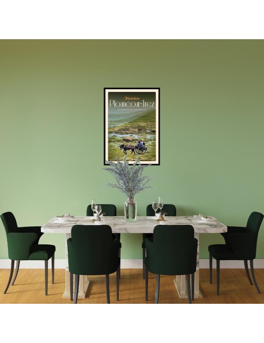 Plonéour-Trez Fête des Goémoniers - Poster affiche – image encadrée