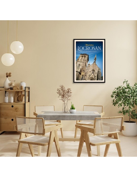Locronan - Eglise Saint Renan - Poster affiche – image encadrée