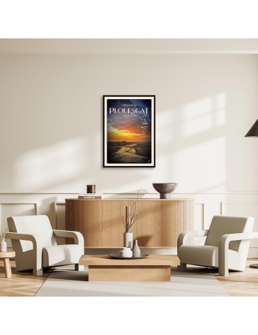 Plouescat - Baie Du Kernic "sunset" - Poster affiche – image encadrée 2