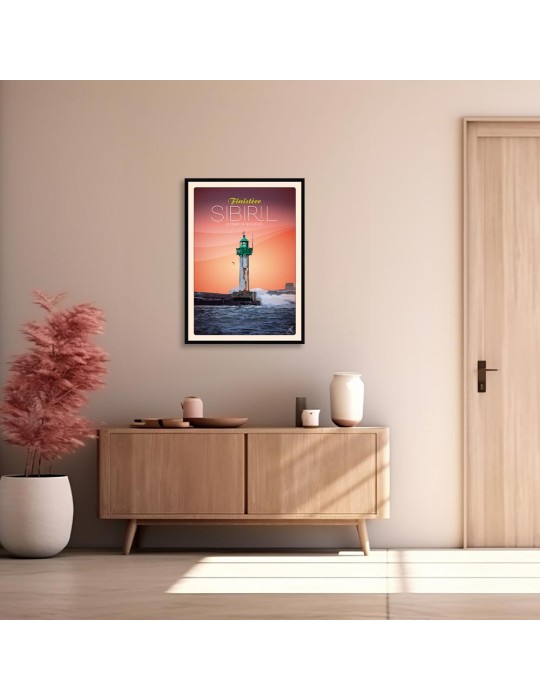 Sibiril- Phare de Moguériec - Poster affiche – image encadrée