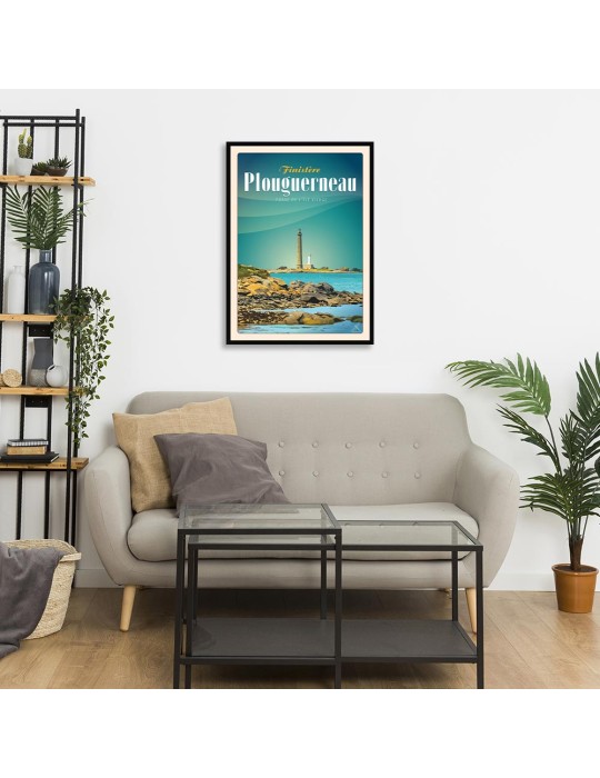 Plouguerneau - Phare de l'île Vierge - Poster affiche – image encadrée