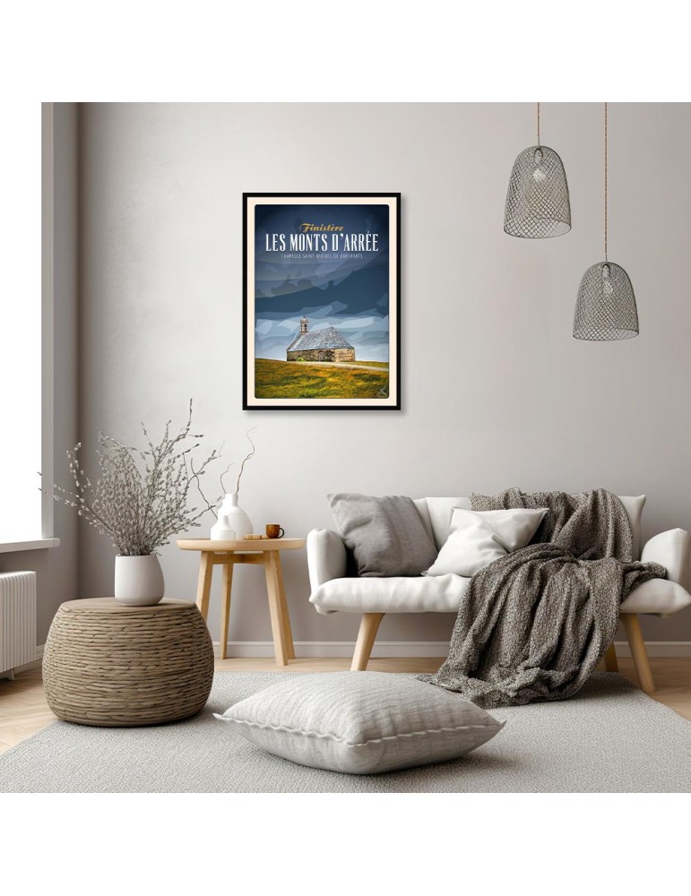 Les Monts D'Arrée - Chapelle Saint-Michel de Brasparts - Poster affiche – image encadrée