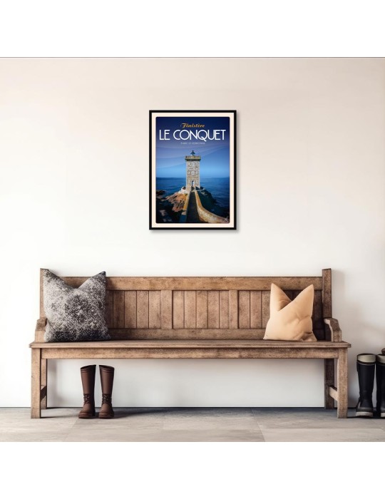 Le Conquet - Phare de Kermorvan - Poster affiche – image encadrée