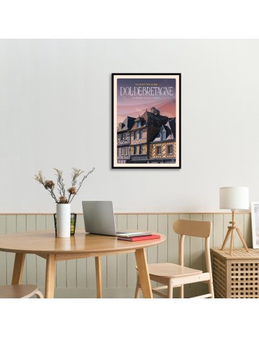Dol-de-Bretagne - La grande rue des Stuarts - Poster affiche – image encadrée 2
