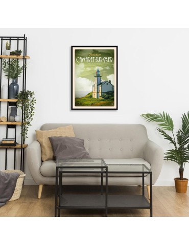 Camaret-Sur-Mer - Phare du Toulinguet - Poster affiche – image encadrée 2