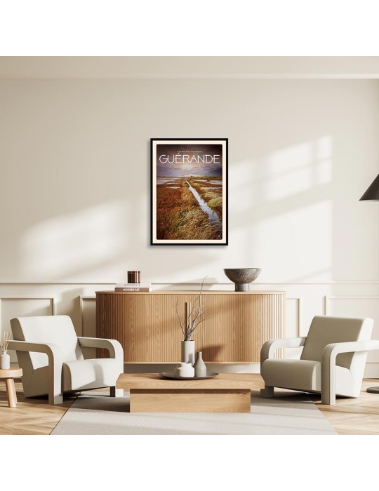 Guérande - Les Marais Salants - Poster affiche – image encadrée
