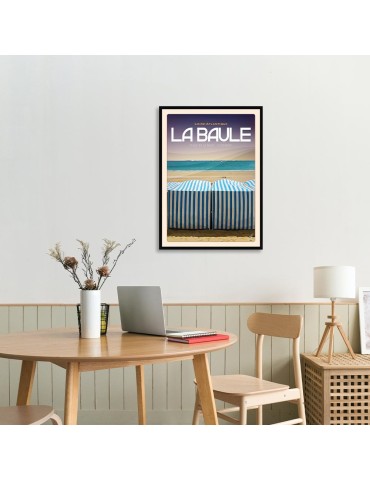 La Baule - Plage de La baule-Escoublac - Poster affiche – image encadrée 2