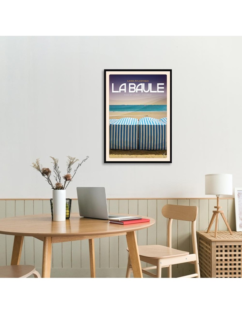 La Baule - Plage de La baule-Escoublac - Poster affiche – image encadrée