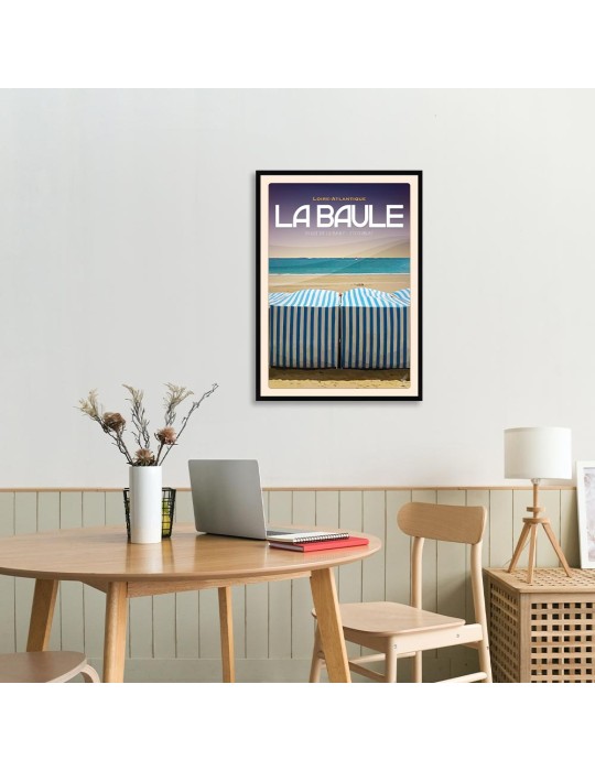 La Baule - Plage de La baule-Escoublac - Poster affiche – image encadrée