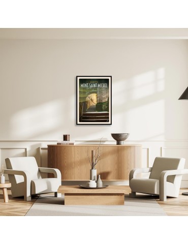 Mont-Saint-Michel - Grand Degré Intérieur - Poster affiche – image encadrée 2