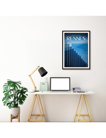 Rennes - Centre des Congrès - Poster affiche – image encadrée 2