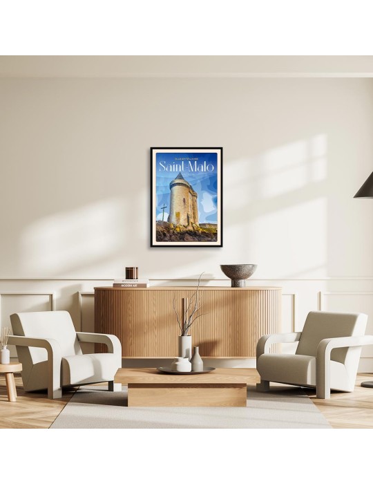 Saint Malo - La Tour Salidor - Poster affiche – image encadrée