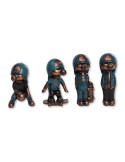 Lot de 4 sculptures résine 18cm – 04.802D