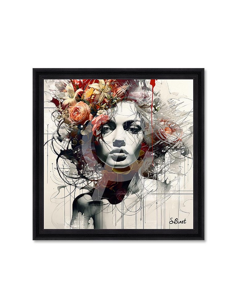 Femme Fleur Orange – Sylvain Binet Femme Fleur Orange – Sylvain Binet