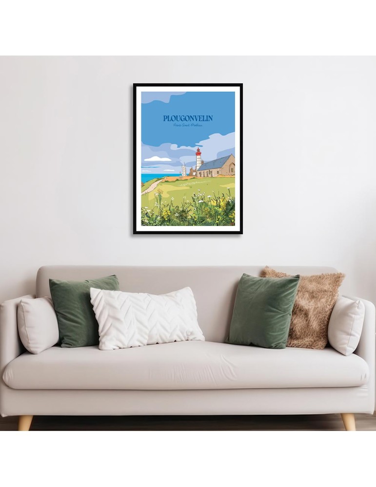 Plougonvelin - Pointe St Mathieu – Poster affiche – image encadrée