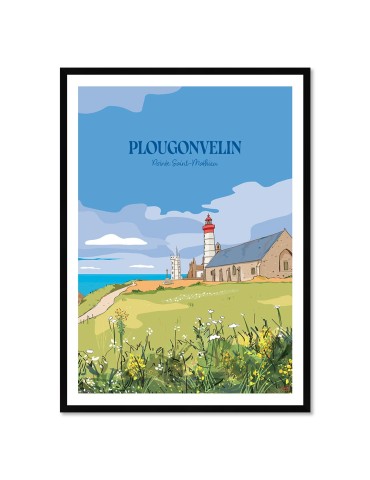 Plougonvelin - Pointe St Mathieu – Poster affiche – image encadrée