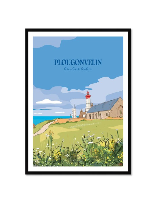 Plougonvelin - Pointe St Mathieu – Poster affiche – image encadrée Plougonvelin - Pointe St Mathieu – Poster affiche – image encadrée