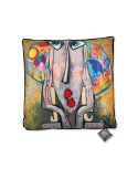 La fille au chapeau fleuri - Martine Gonnin - Coussin
