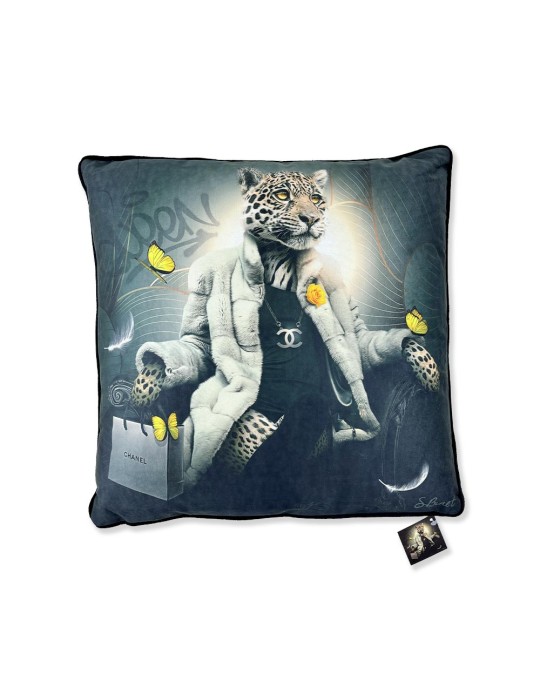 Léopard Chesterfield - Binet - Coussin