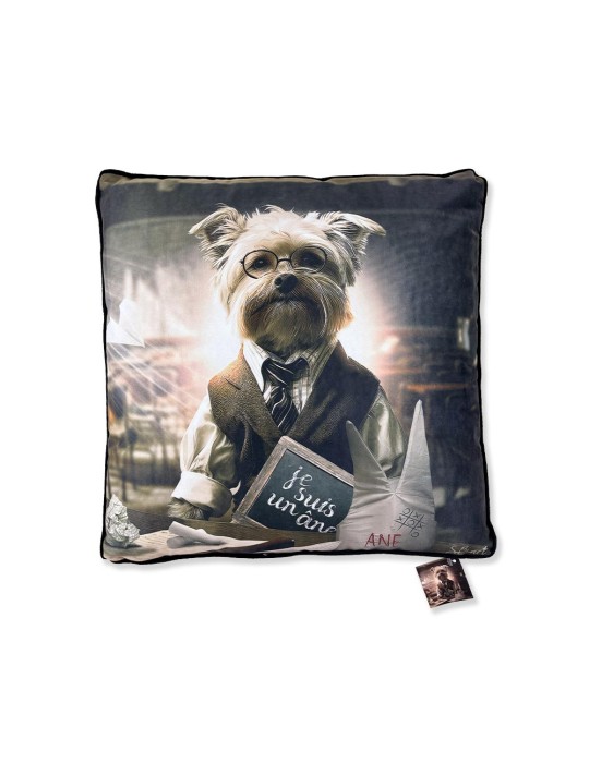 Chien École - Binet - Coussin