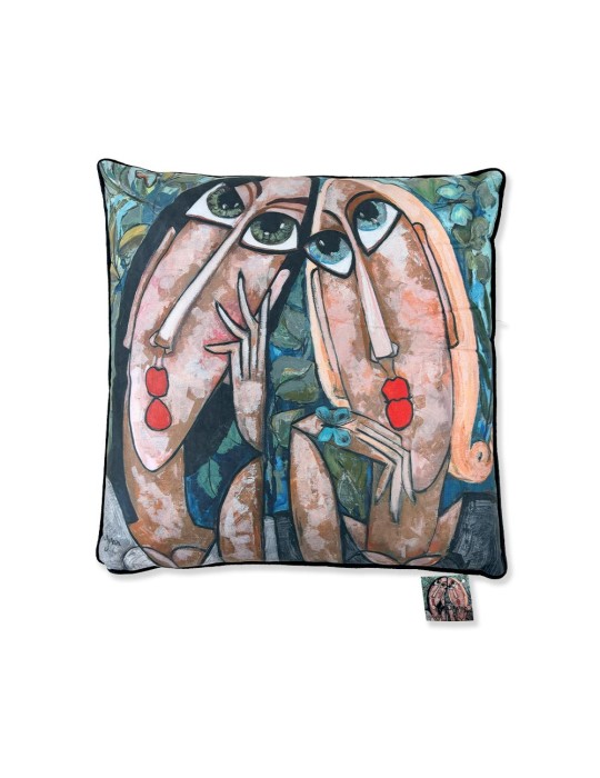 Les Filles de l'Herbe - Martine Gonnin - Coussin