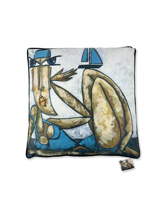 ZE Baigneuse Bleue - Martine Gonnin - Coussin