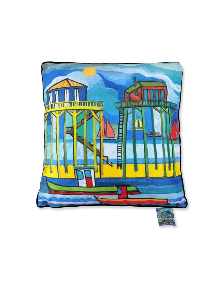 A la Pêche aux Tchanquées - Martine Gonnin - Coussin