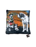 La Petite fille, le Chien & le Papillon - Romaric - Coussin