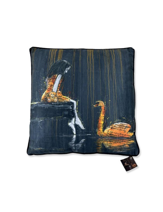 La Petite fille et le Cygne - Romaric - Coussin