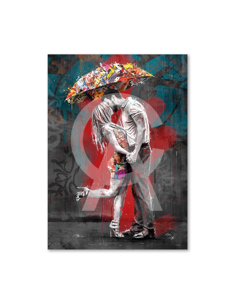 Les amoureux sous le parapluie