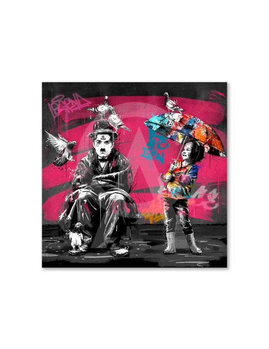 Charlie Chaplin et les pigeons