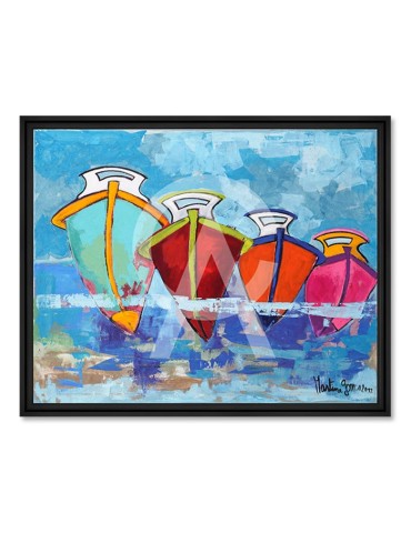 Sur fond bleu – Martine Gonnin