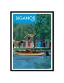 Biganos - Le Port – Poster affiche – image encadrée
