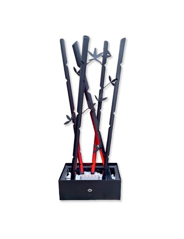 Sculpture métal avec LED - Bambou