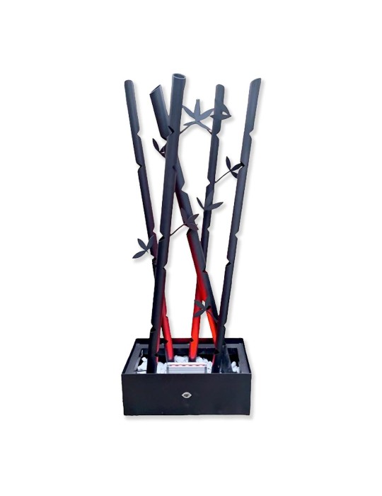 Sculpture métal avec LED - Bambou Sculpture métal avec LED - Bambou