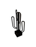 Sculpture métal avec LED - Cactus ouvert