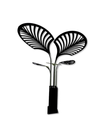 Sculpture métal avec LED - Lombrela Poussoir