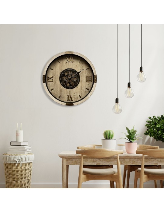 Horloge à engrenages avec verre- 08.101 -Ø 63,5 cm